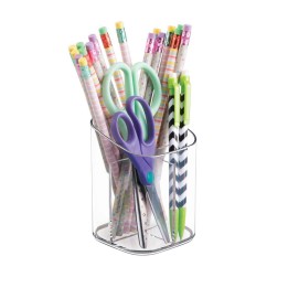 Pot à crayons en acrylique transparent