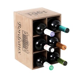 Range bouteilles en bois - Façon caisse de vin