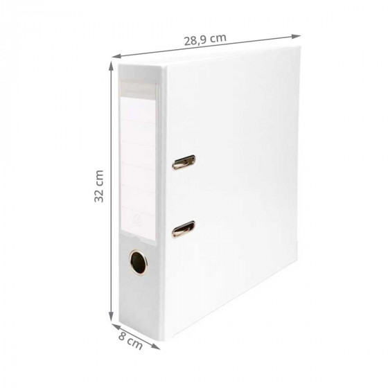 Classeur Blanc 8 Cm D Epaisseur