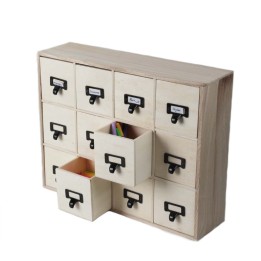 Casier en bois - 12 tiroirs de 10x10x10Casier de rangement 12 tiroirs