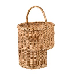 Panier d'escalier en rotin blond