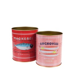 2 pots façon boîte de conserve - Vintage