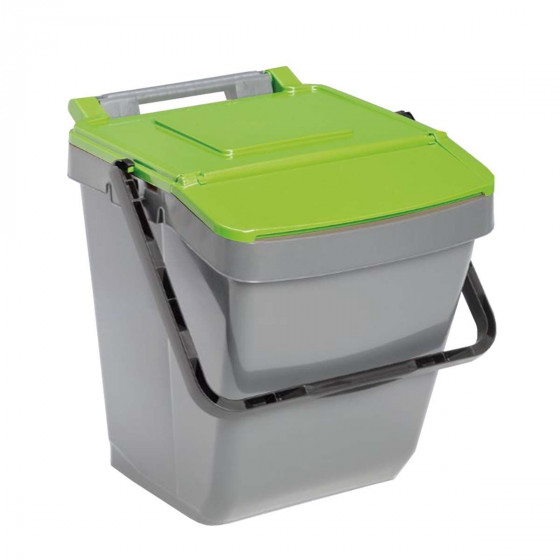 Poubelle De Tri Selectif 30 Litres Couvercle Vert