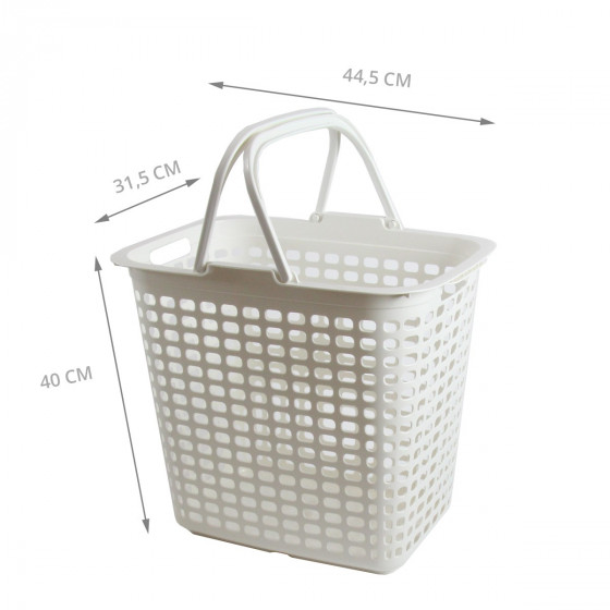 Panier à linge en plastique blanc 36 Litres