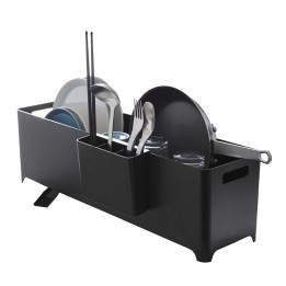 Egouttoir de cuisine long et étroit noir -  55x16x16