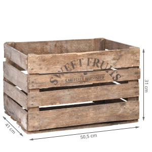 Detail of Caisse en bois rustique