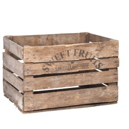 Caisse en bois rustique - 30x50x40