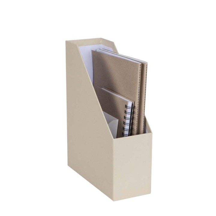 Range documents beige avec porte-étiquette - 32,5x25x10