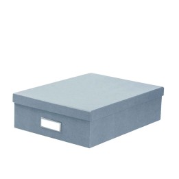 Boîte de rangement A4 - Bleu gris