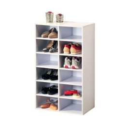 étagère de rangement chaussures - 12 paires - En bois - 87x52x30 cm