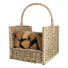 Panier à bûches en osier - 55x46x35 cm