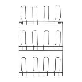 Range-chaussures pour 6 paires murale en métal gris 6x44x72cm