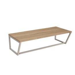 Étagère murale en métal avec aspect chêne. beige. 80x36x22cm