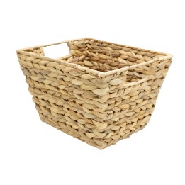 Panier de rangement en jacinthe d'eau rectangulaire 28 x 23 x 18 cm