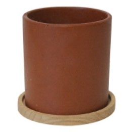 Pot multi-usage en brique reconstituée 9 x 9 x 9 cm