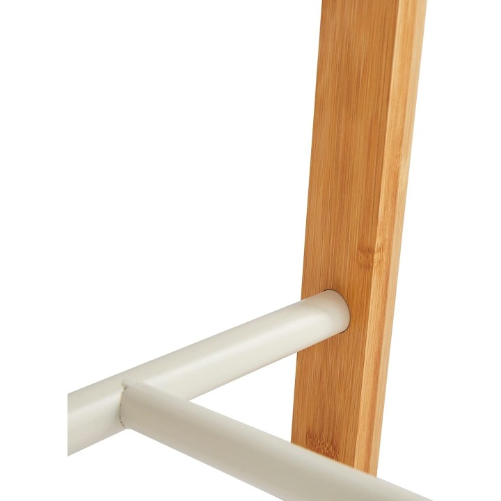 Portant à vêtements en bambou naturel et métal 93 x 50 x 173 cm