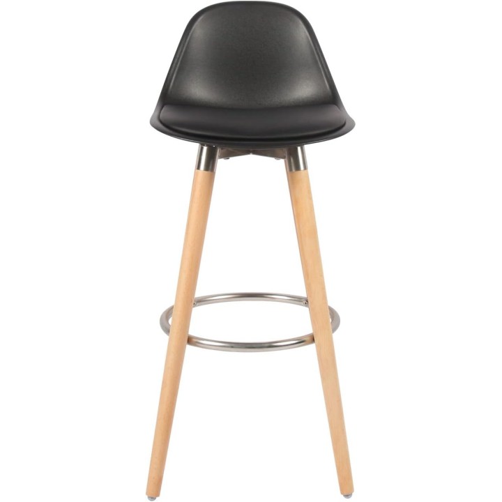 Tabouret de bar avec pieds en bois de hêtre 39,5 x 44 x 91 cm