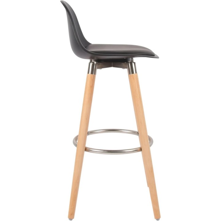 Tabouret de bar avec pieds en bois de hêtre 39,5 x 44 x 91 cm