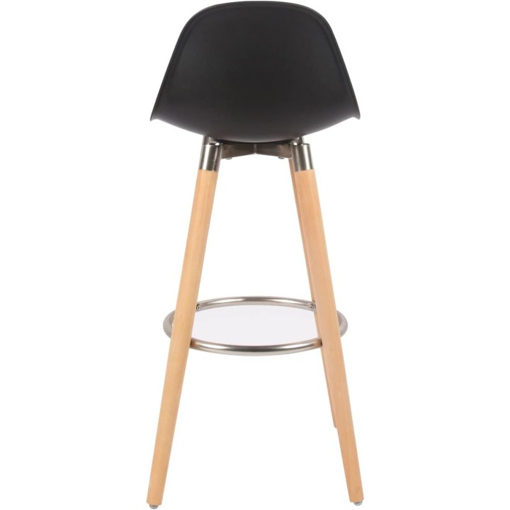 Tabouret de bar avec pieds en bois de hêtre 39,5 x 44 x 91 cm