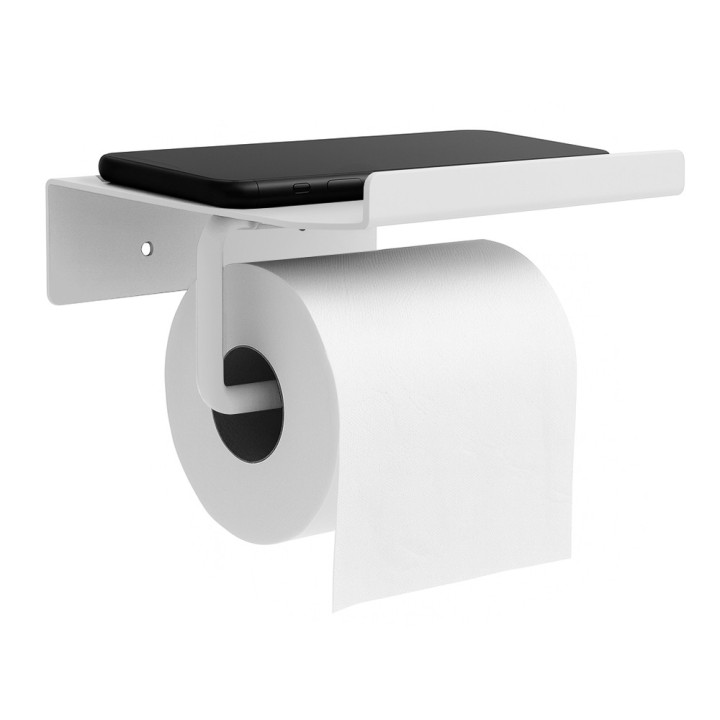 Porte-papier toilette mural en métal 14 x 6,2 x 12 cm