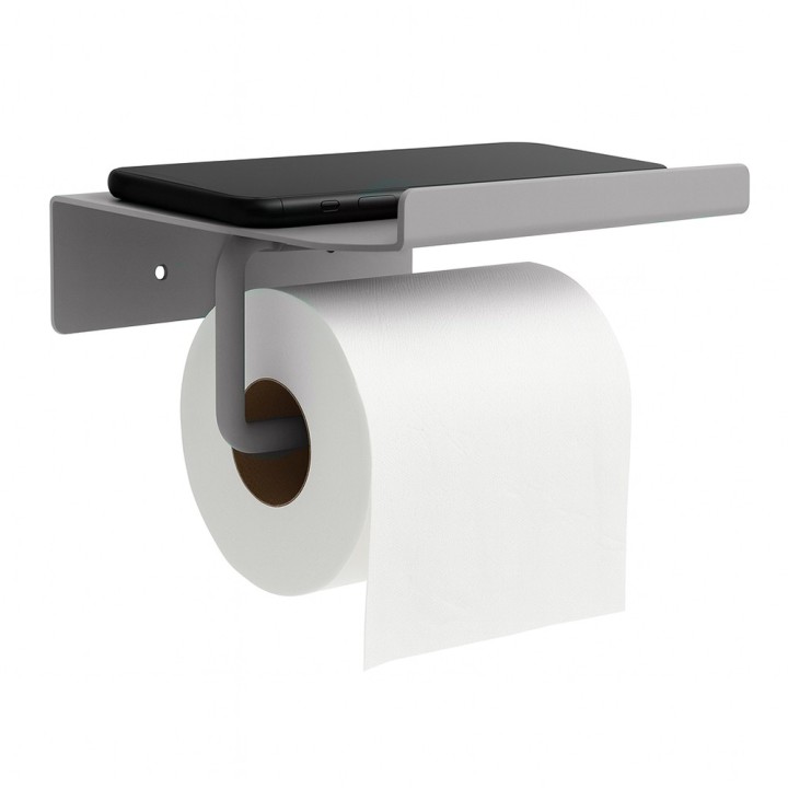 Porte-papier toilette mural en métal 14 x 6,2 x 12 cm