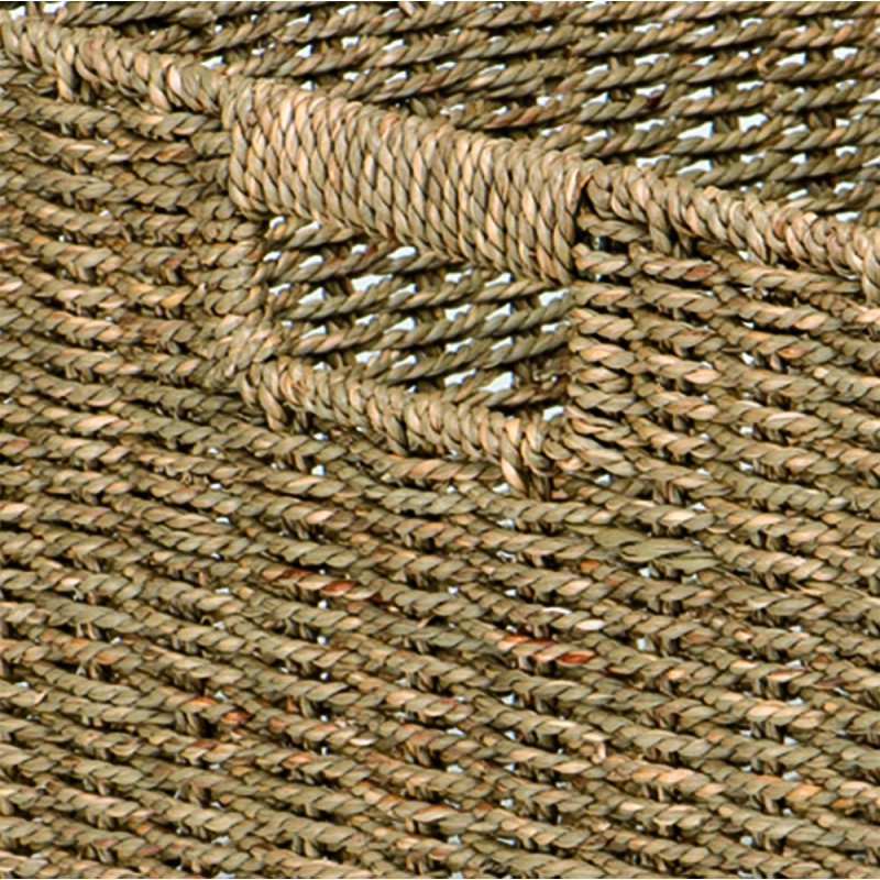 Detail of Panier de rangement pliables en jonc de mer naturel 31 x 31 x 31 cm