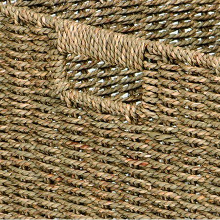 Detail of Panier de rangement pliables en jonc de mer naturel 31 x 31 x 31 cm