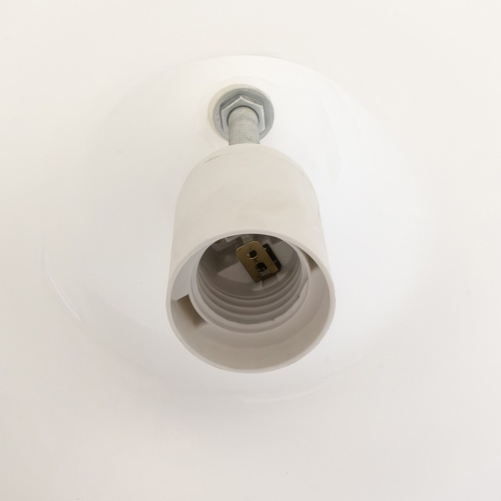 Suspension Boli en verre blanc Ø26 cm