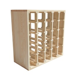 Range-bouteilles 25 bouteilles en bois 53 x 25 x 53 cm