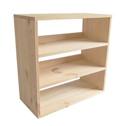 Range-bouteilles 18 bouteilles en bois 53 x 25 x 53 cm