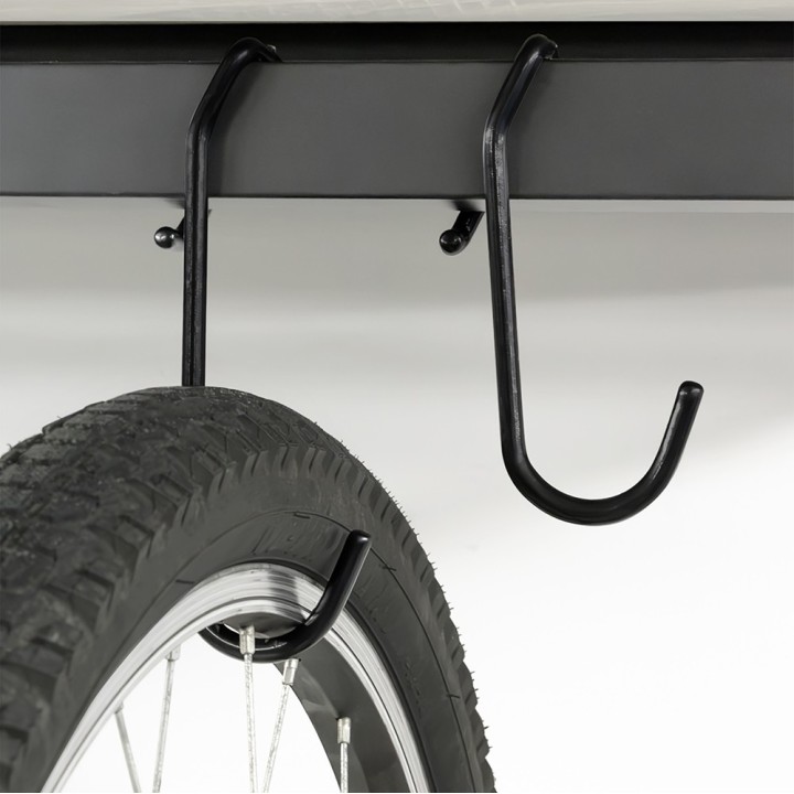 Porte-vélos Koro 6 vélos en métal noir 116,5 x 75 x 208 cm
