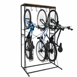 Porte-vélos Koro 6 vélos en métal noir 116,5 x 75 x 208 cm