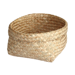 Panier tressé en fibre naturelle 18x18x9 cm