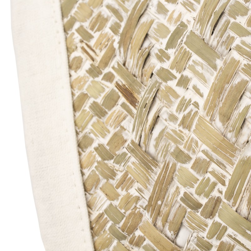 Detail of Panier en jonc de mer et polycoton 25x19x15 cm