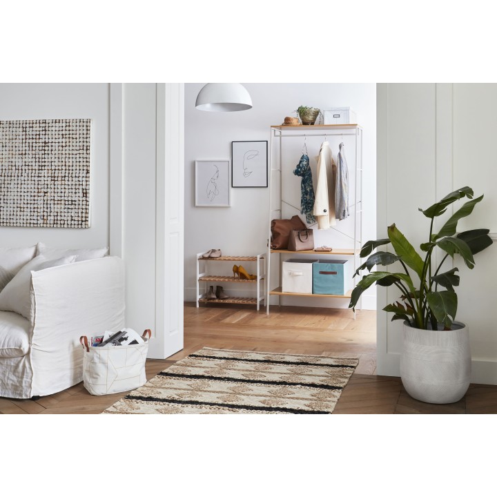 Bac de rangement en velours vert