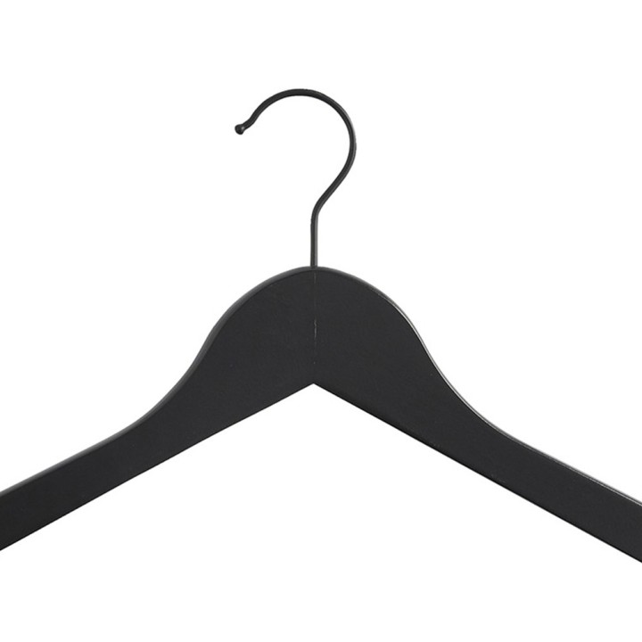 Lot de 5 cintres en bois noir mat