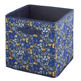 Cube de rangement en polycoton motif Safari