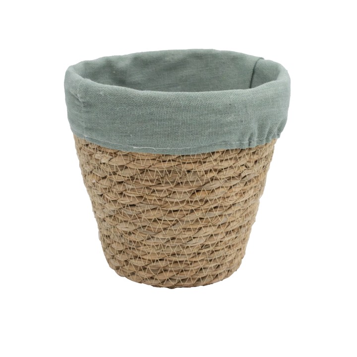 Petit panier en paille doublure polycoton