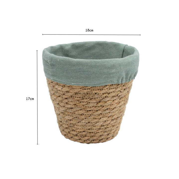 Petit panier en paille doublure polycoton