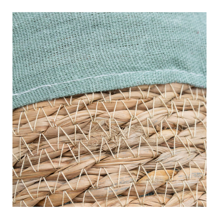 Petit panier en paille doublure polycoton