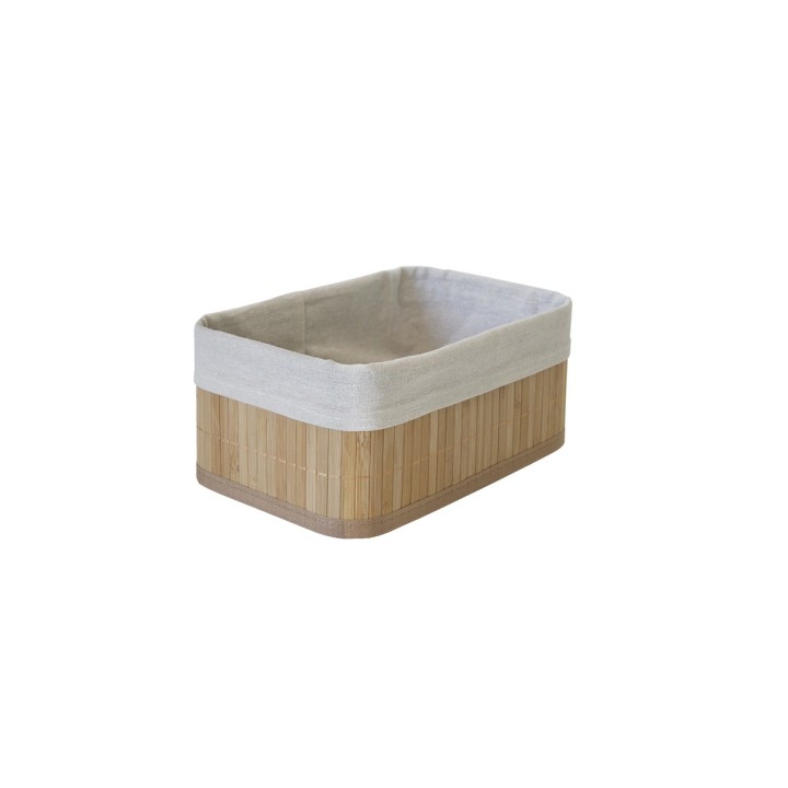 Lot de 3 paniers de rangement en bambou avec doublure