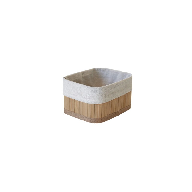 Detail of Lot de 3 paniers de rangement en bambou avec doublure
