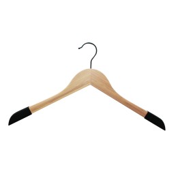 Lot de 2 cintres en bois avec embouts antidérapants