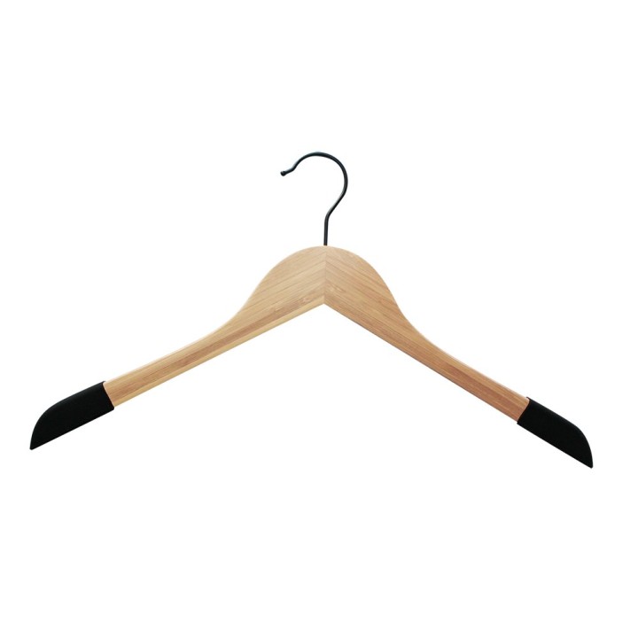 Lot de 2 cintres en bois avec embouts antidérapants