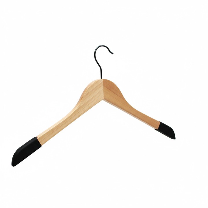 Lot de 2 cintres en bois avec embouts antidérapants