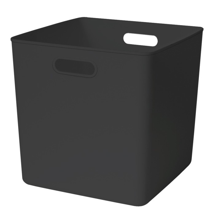 Bac de rangement en plastique gris