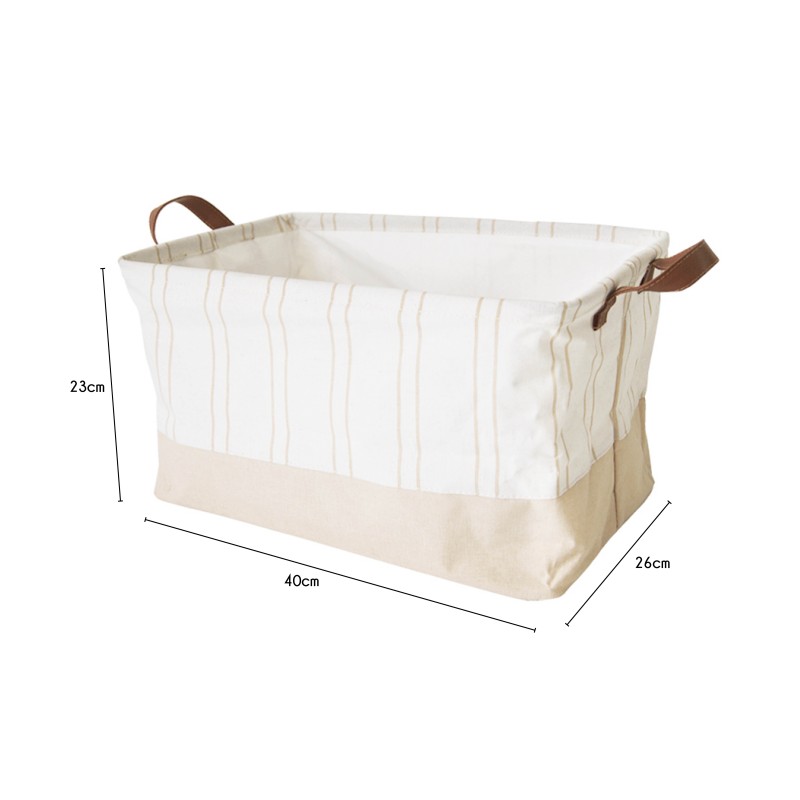 Detail of PANIER RAYURES BEIGE B&B