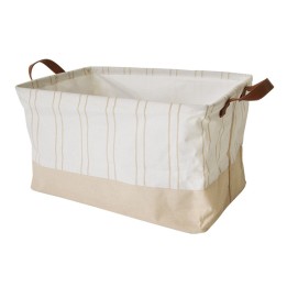 PANIER RAYURES BEIGE B&B