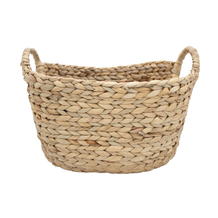 Panier en jacinthe d'eau naturel