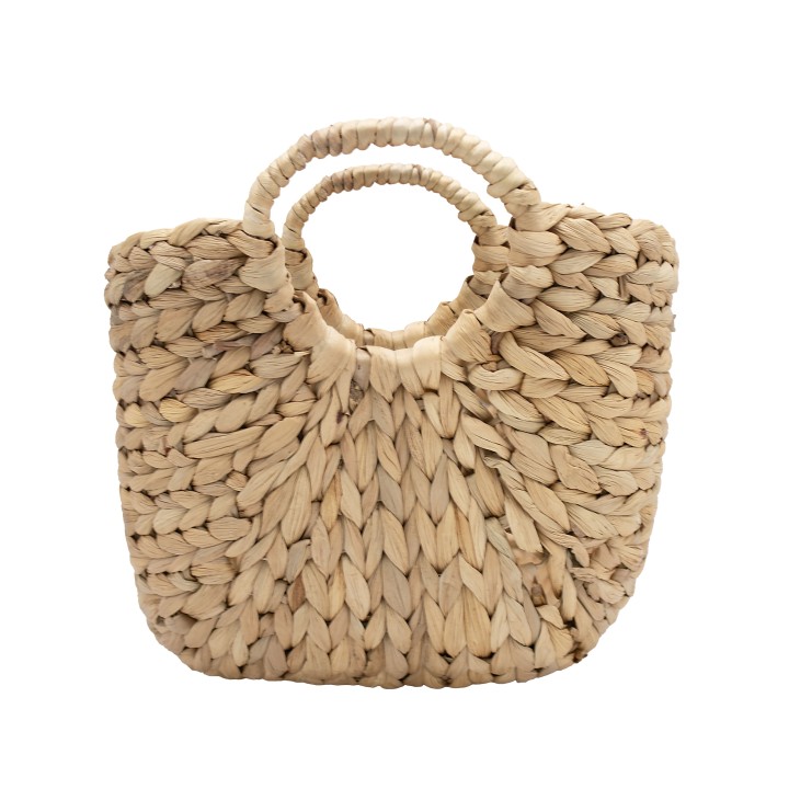 Panier en jacinthe d'eau naturel